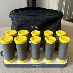 Drybar The Roller Club Curling Hot Roller Set 10 Rollers and Clips, Travel Case